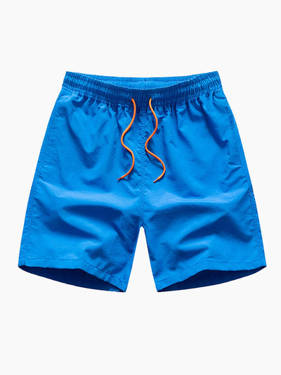 Palm Tree Silhouette Print Cotton T-Shirt & Swim Shorts