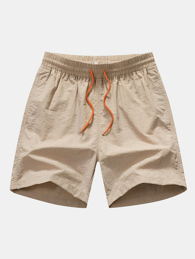 Palm Tree Silhouette Print Cotton T-Shirt & Swim Shorts