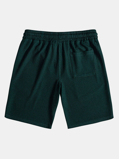 Muscle Fit Ribbed Arc Hem T-Shirt & Shorts