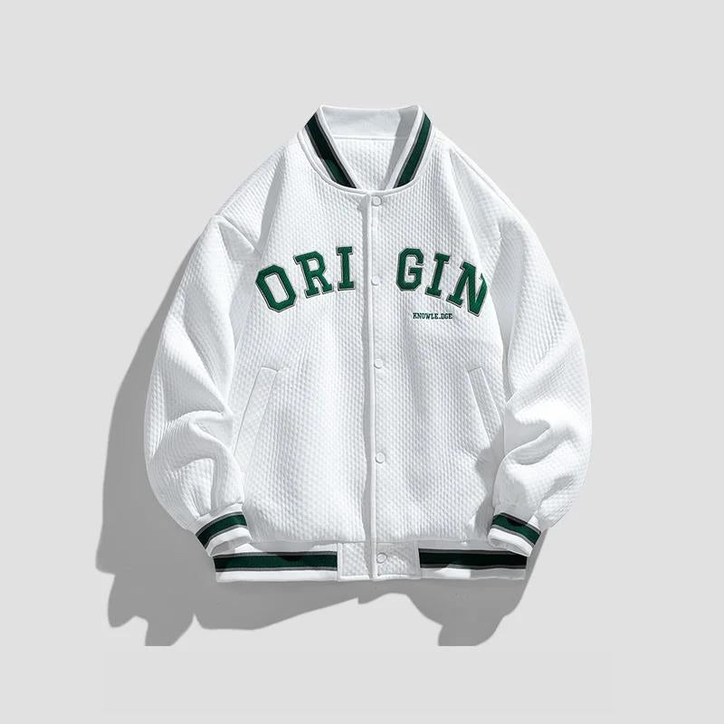 Elegant 'Origin' Varsity Jacket