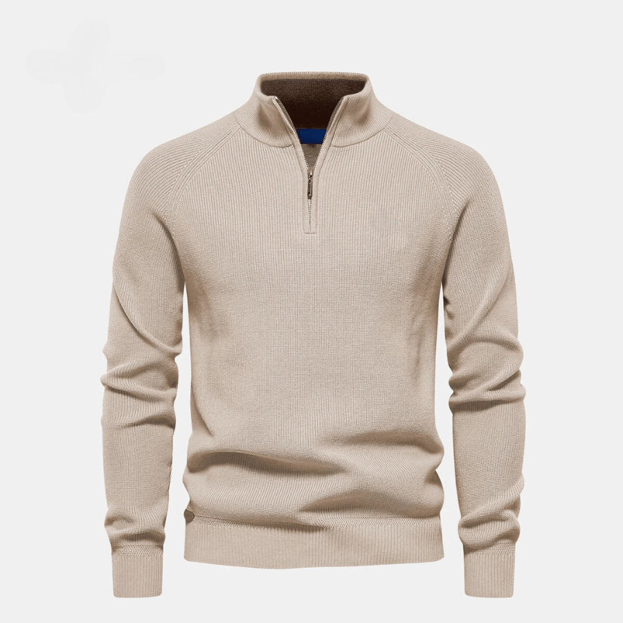 60% OFF | Half-Zip Knitted Sweater