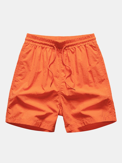 Palm Tree Silhouette Print Cotton T-Shirt & Swim Shorts