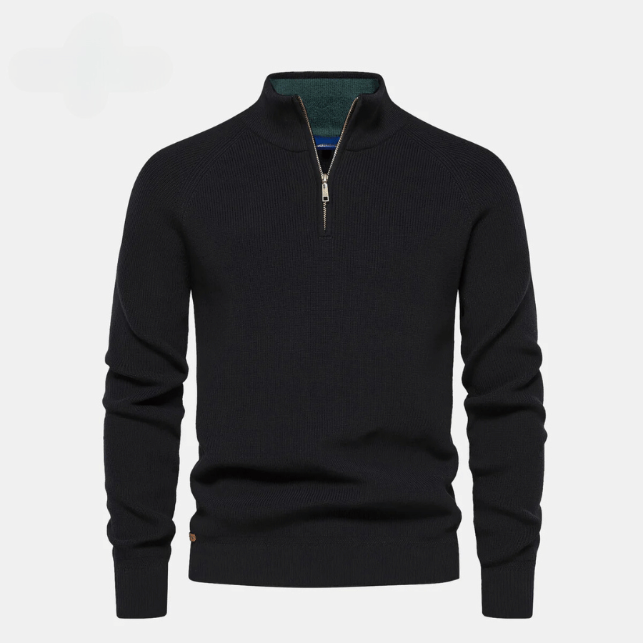 60% OFF | Half-Zip Knitted Sweater