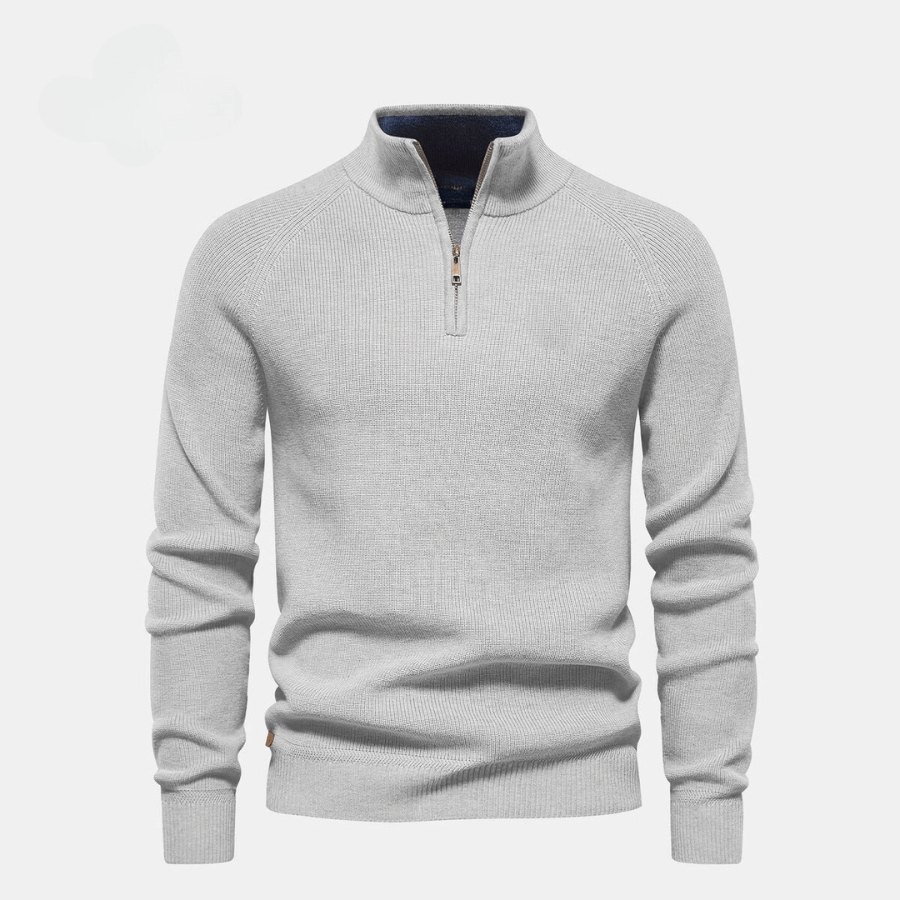 60% OFF | Half-Zip Knitted Sweater