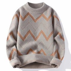 Cashmere Sweater with Wavy Stripes