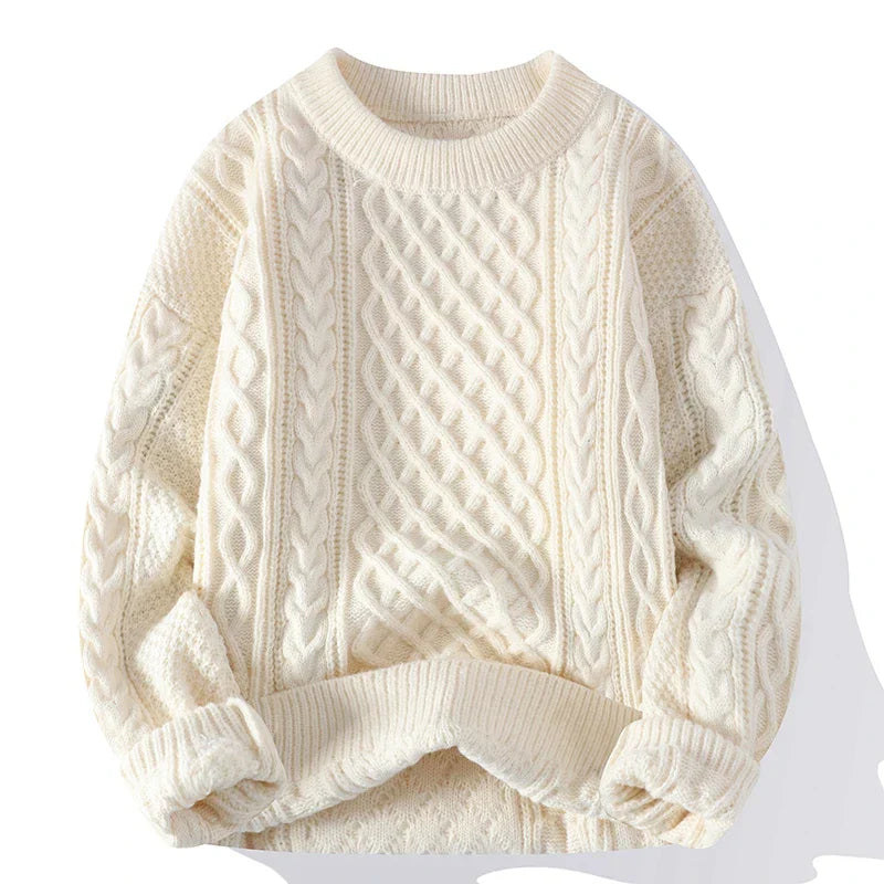 Solid Warm Sweater - Retro Style