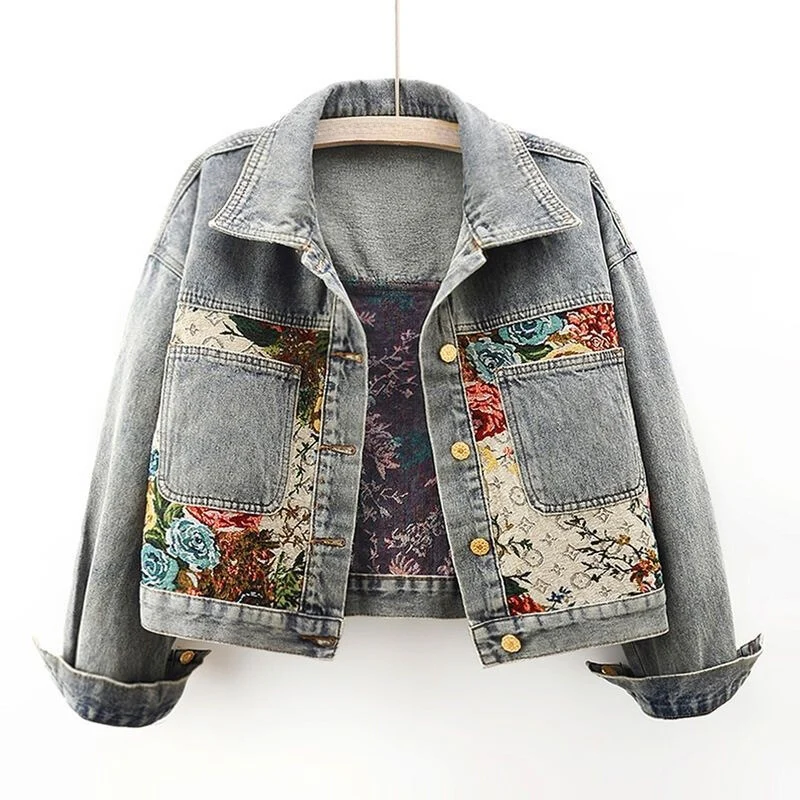 ARANTIQUE™ FLORAL DENIM JACKET