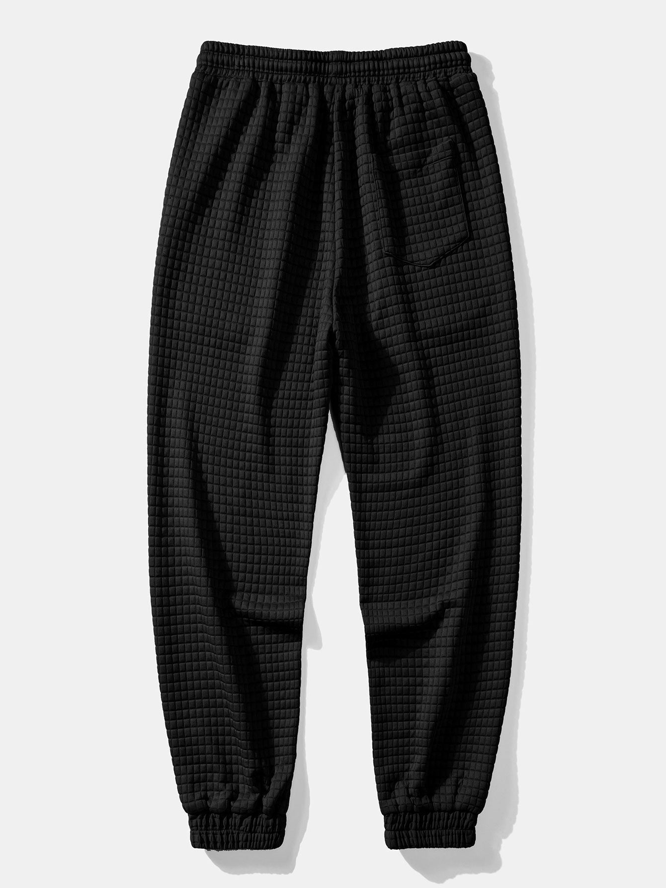 Waffle Hooded Arc Hem T-Shirt & Jogger Pants