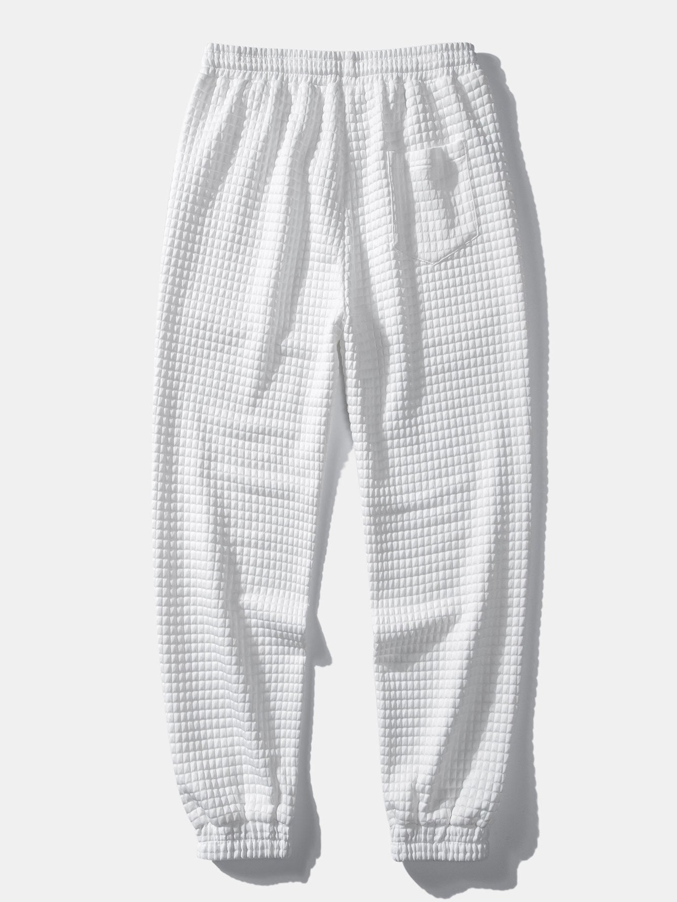 Waffle Hooded Arc Hem T-Shirt & Jogger Pants